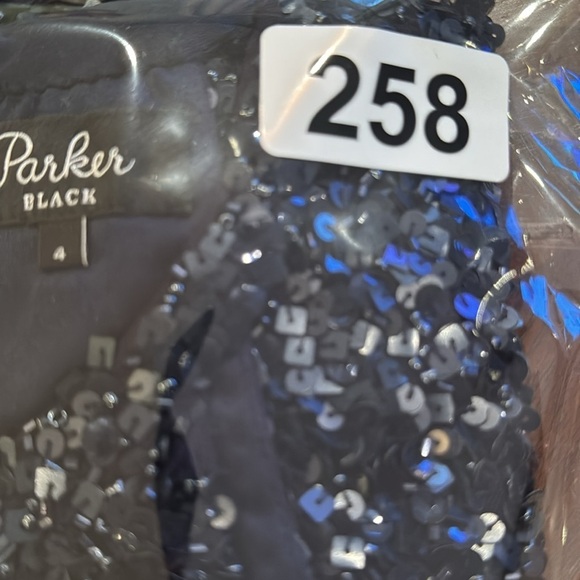 Parker Black Women's Size 8 Black Sequin Halter Dress Party Cocktail - Picture 16 of 16